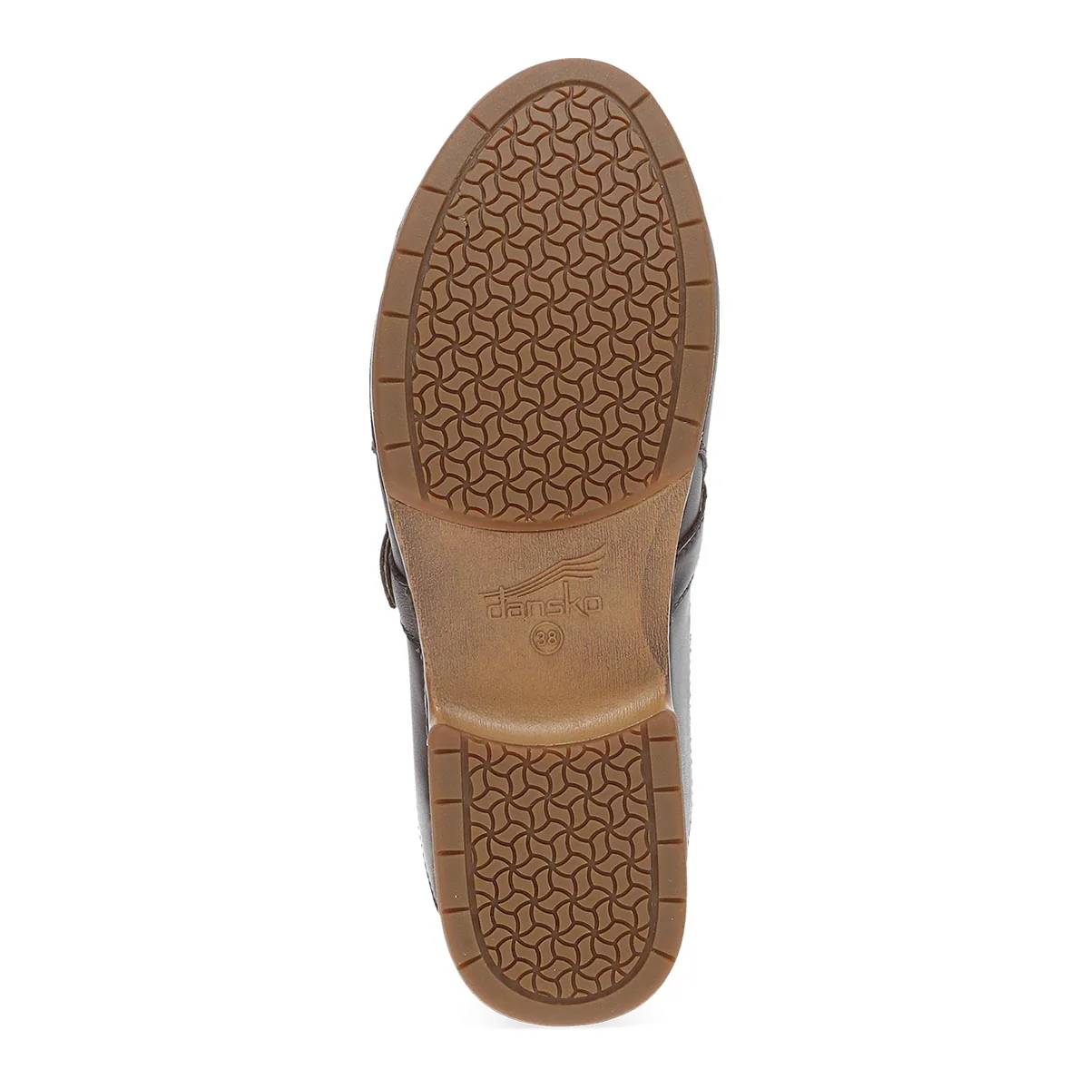 Dansko Margaret Burnished Calf Women's Clog-Loafer Hybrid in Chocolate - Image 4