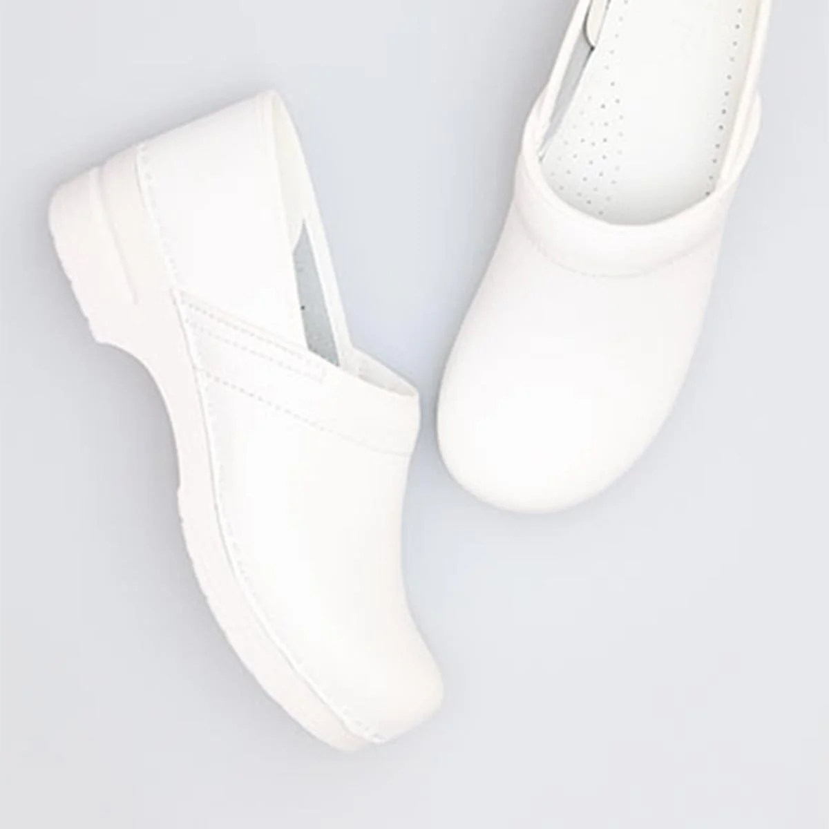 Dansko Professional Women's Slip On Box Clog in White - Image 4