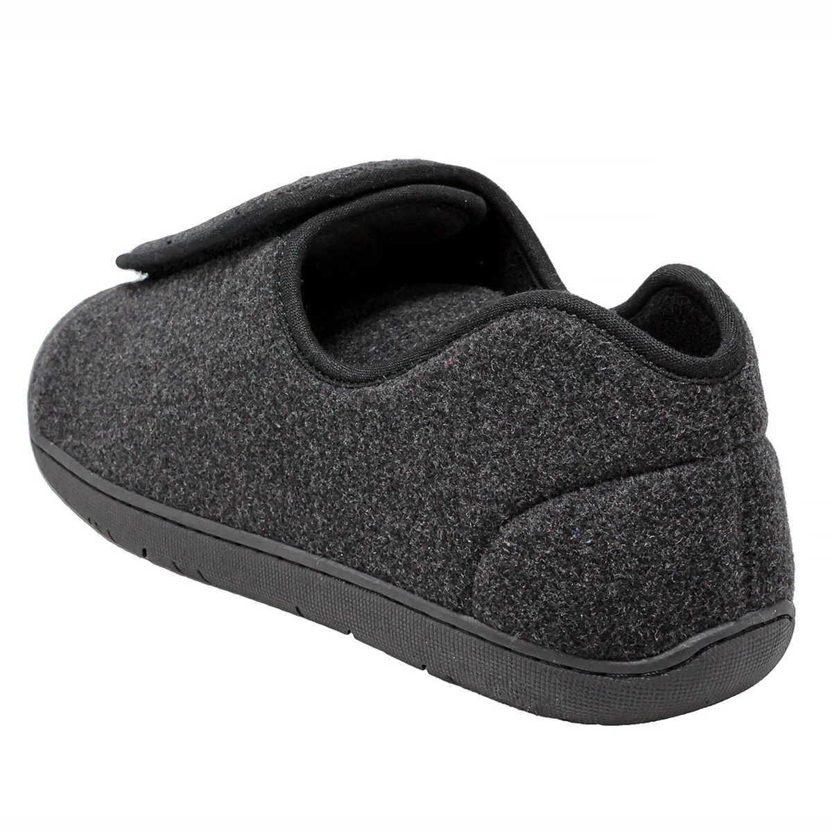 Doctor 2 Black Wool Men's Slippers - Image 5