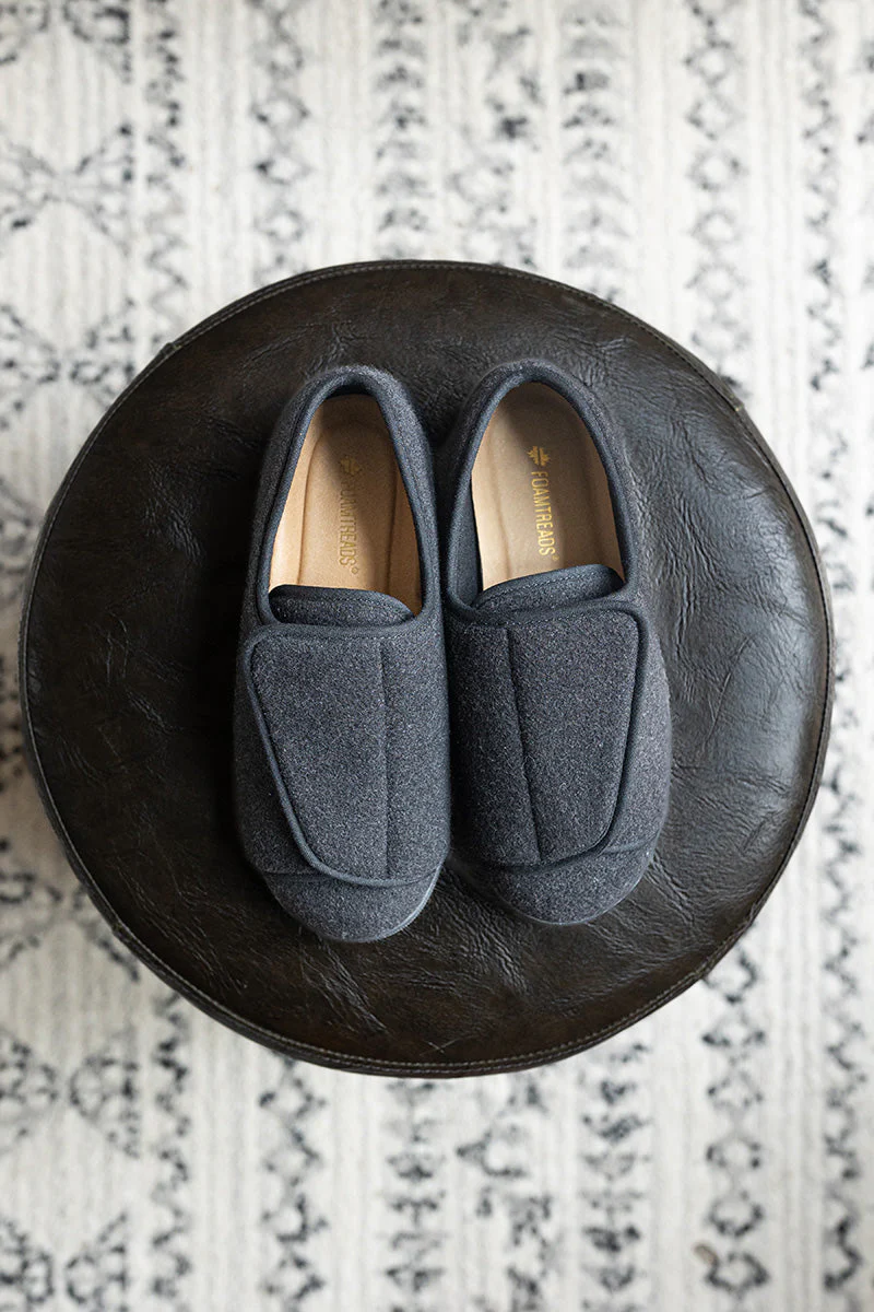 Doctor 2 Black Wool Men's Slippers - Image 8