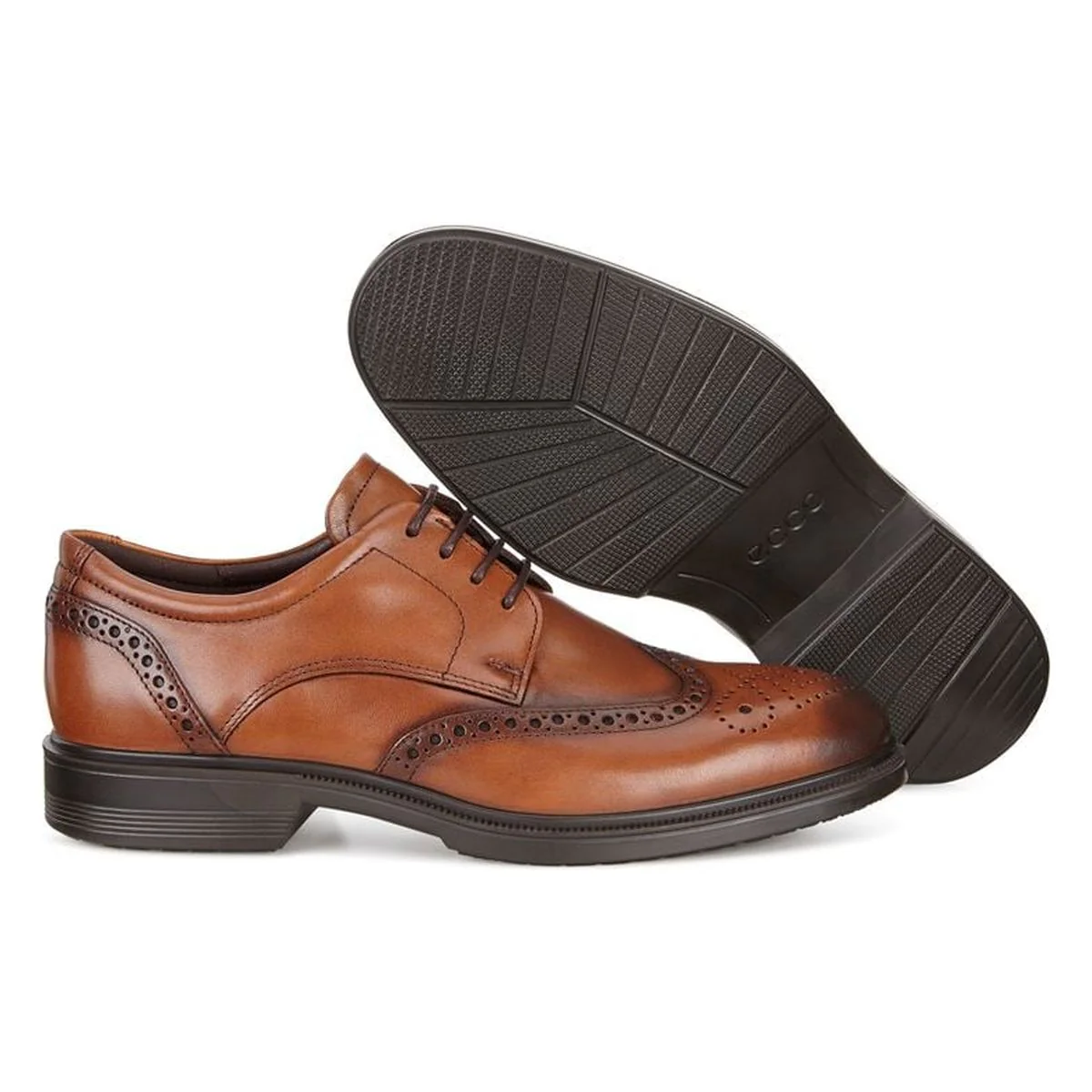Ecco Lisbon Brogue Men's Shoe in Amber - Image 6