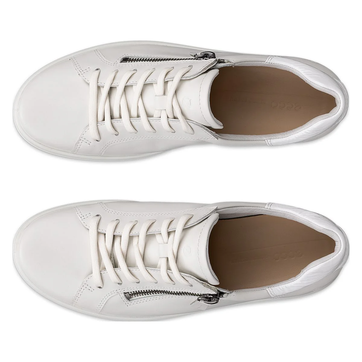 Ecco Soft 7 Women's Side-Zip Sneaker in White - Image 4
