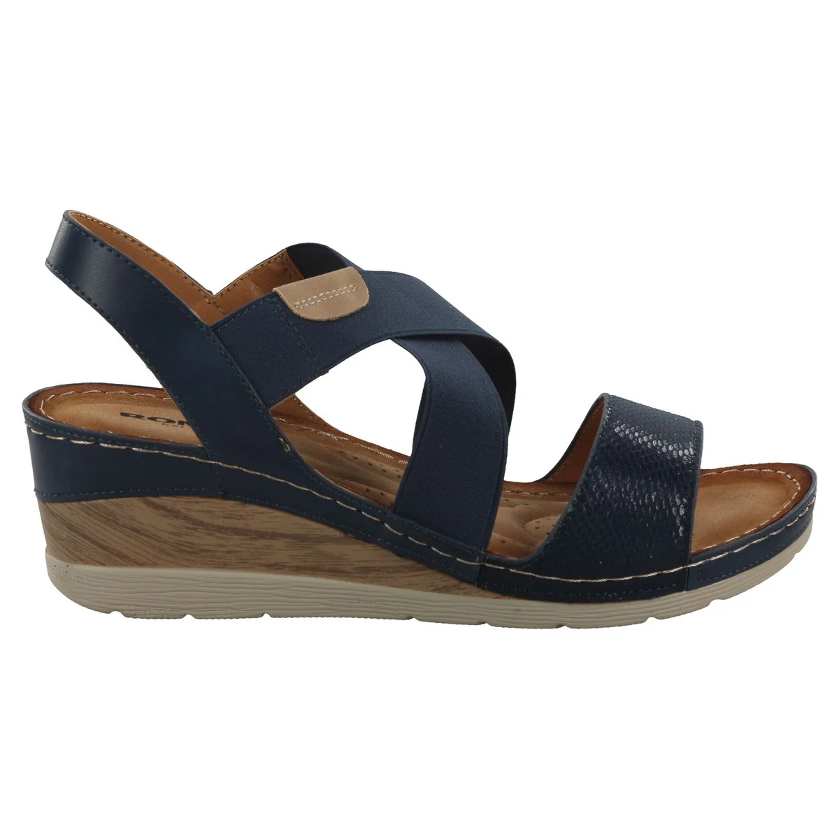 Elaine 01 Wedge Sandal in Blue - Image 2