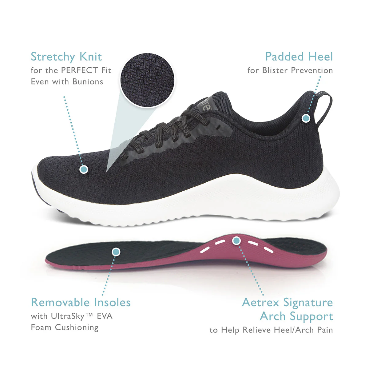 Aetrex Emery Arch Support Sneaker for Women - Image 6