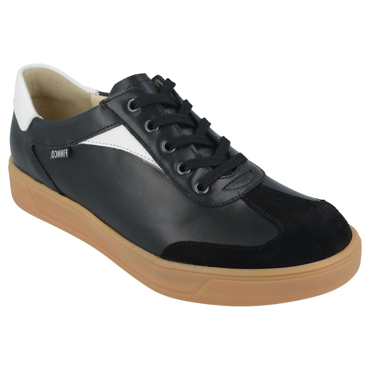 Finn Comfort Interlagos Women's Sneaker in Black White