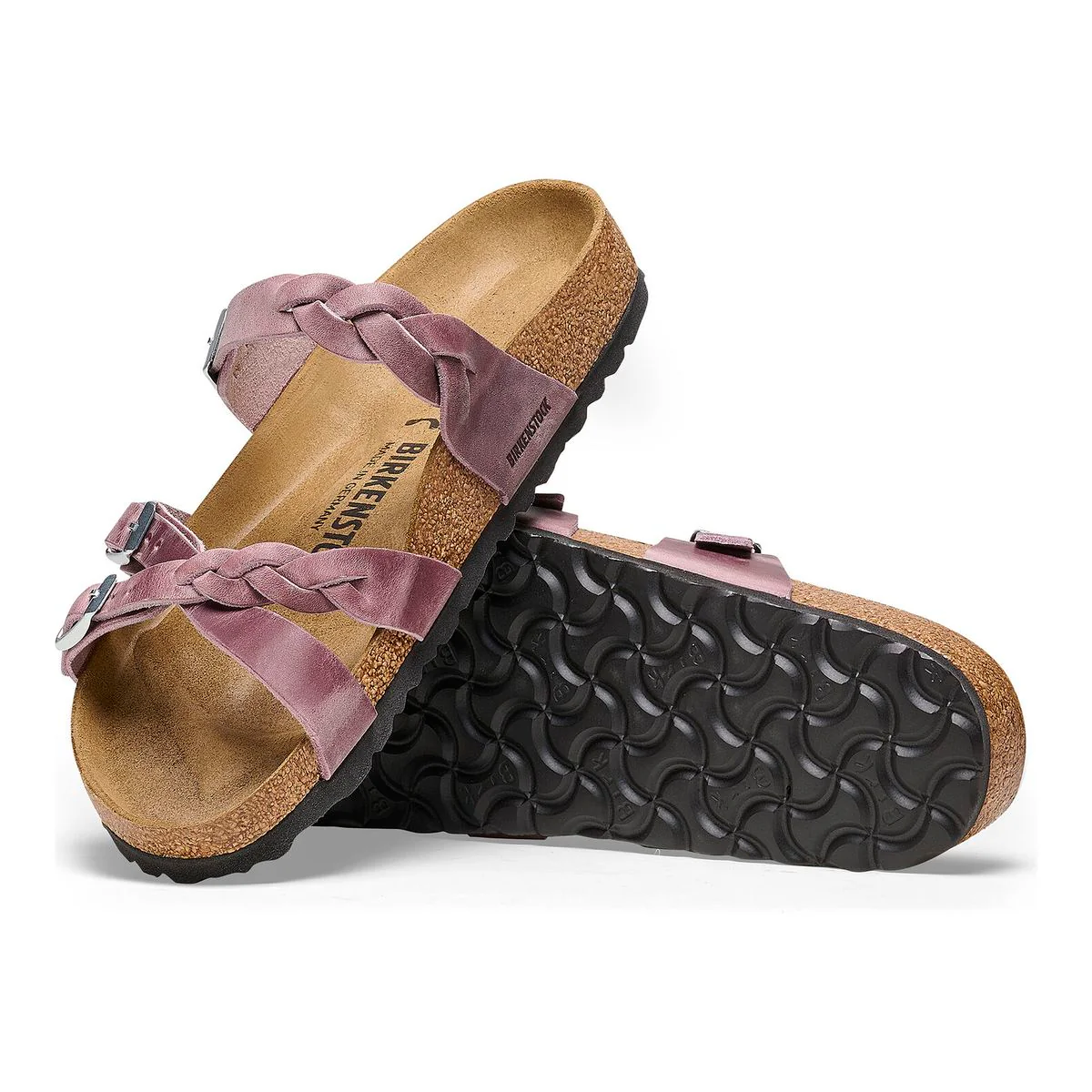Birkenstock Franca Braided Oiled Leather – Lavender - Image 2