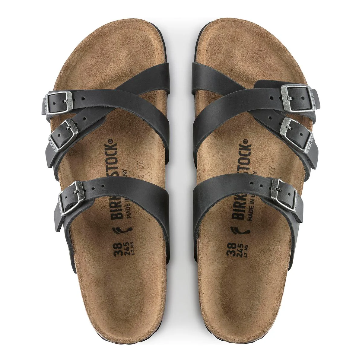 Birkenstock Franca Oiled Leather – Black - Image 3