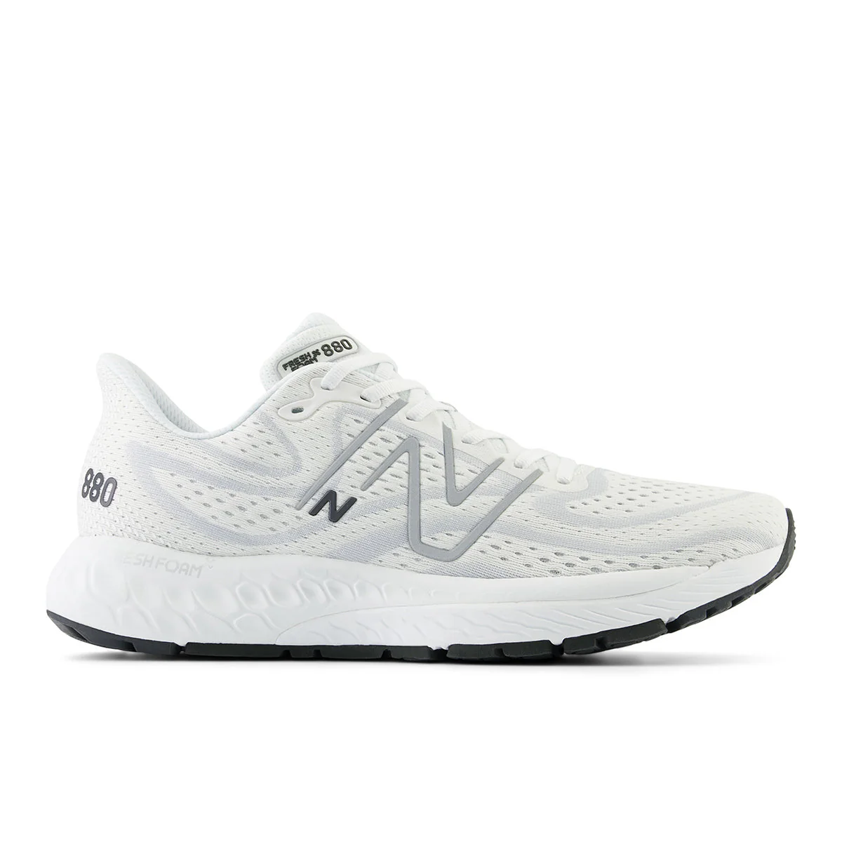 New Balance Men's Fresh Foam X 880W13 in White/Silver - Image 4