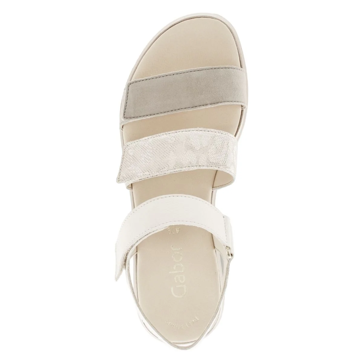 Gabor 620.69 Platform Adjustable Sandal β Grey/Silver - Image 2