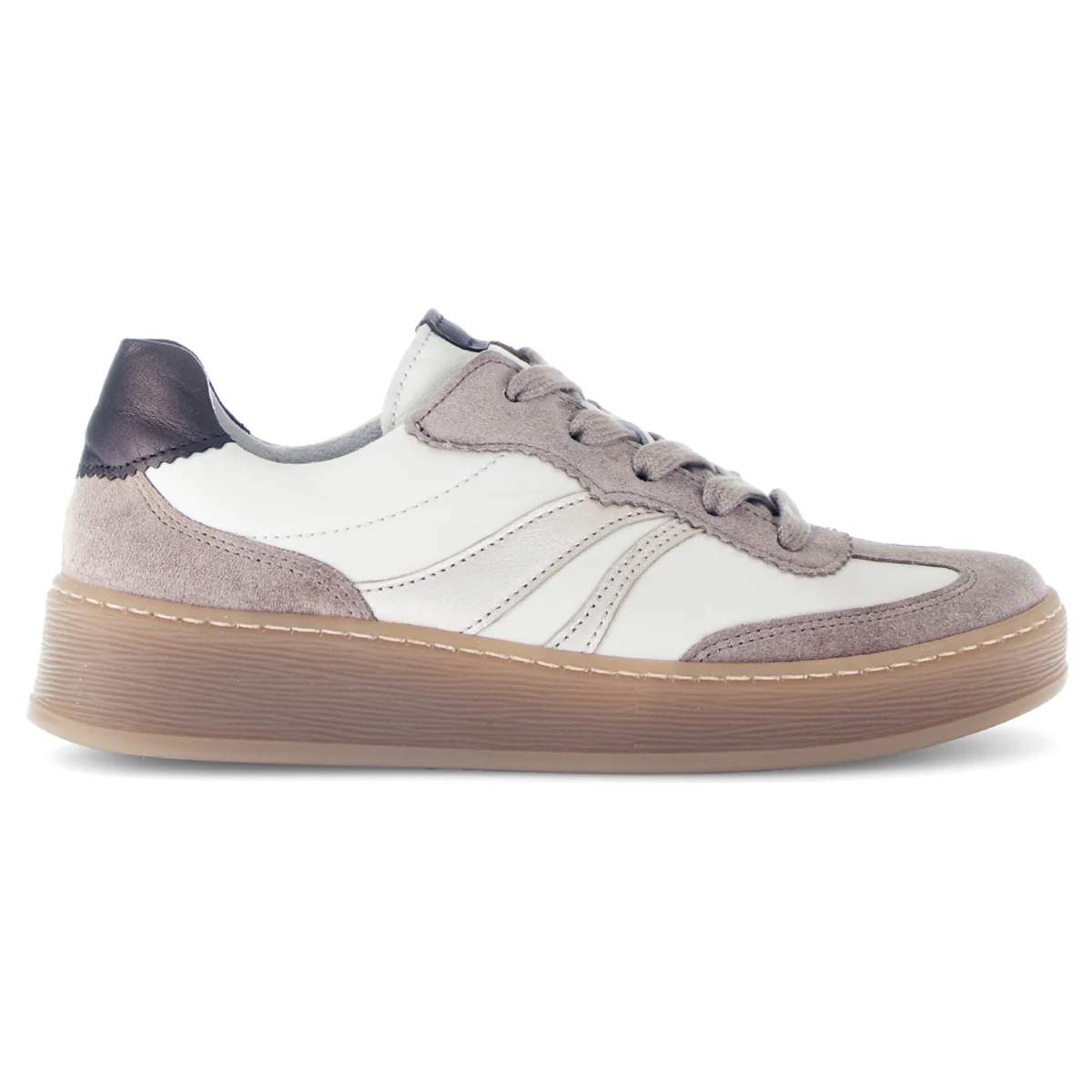 Gabor 475.62 Sporty Sneaker – White/Taupe