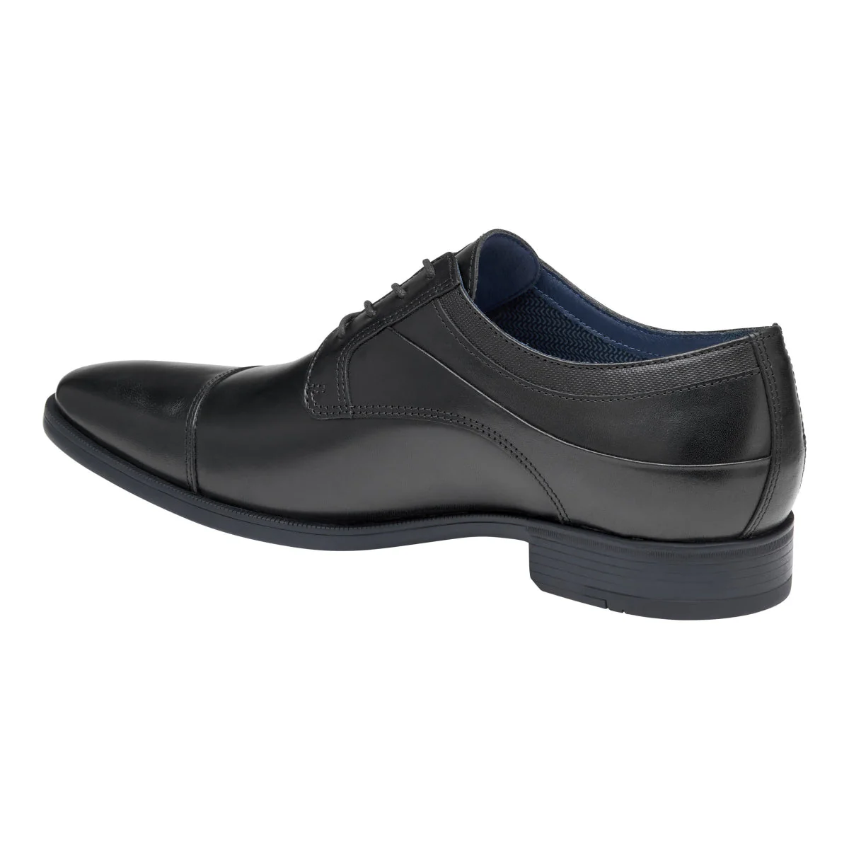 Johnston & Murphy Gibbons Cap Toe Men's Dress Shoe in Black - Image 4