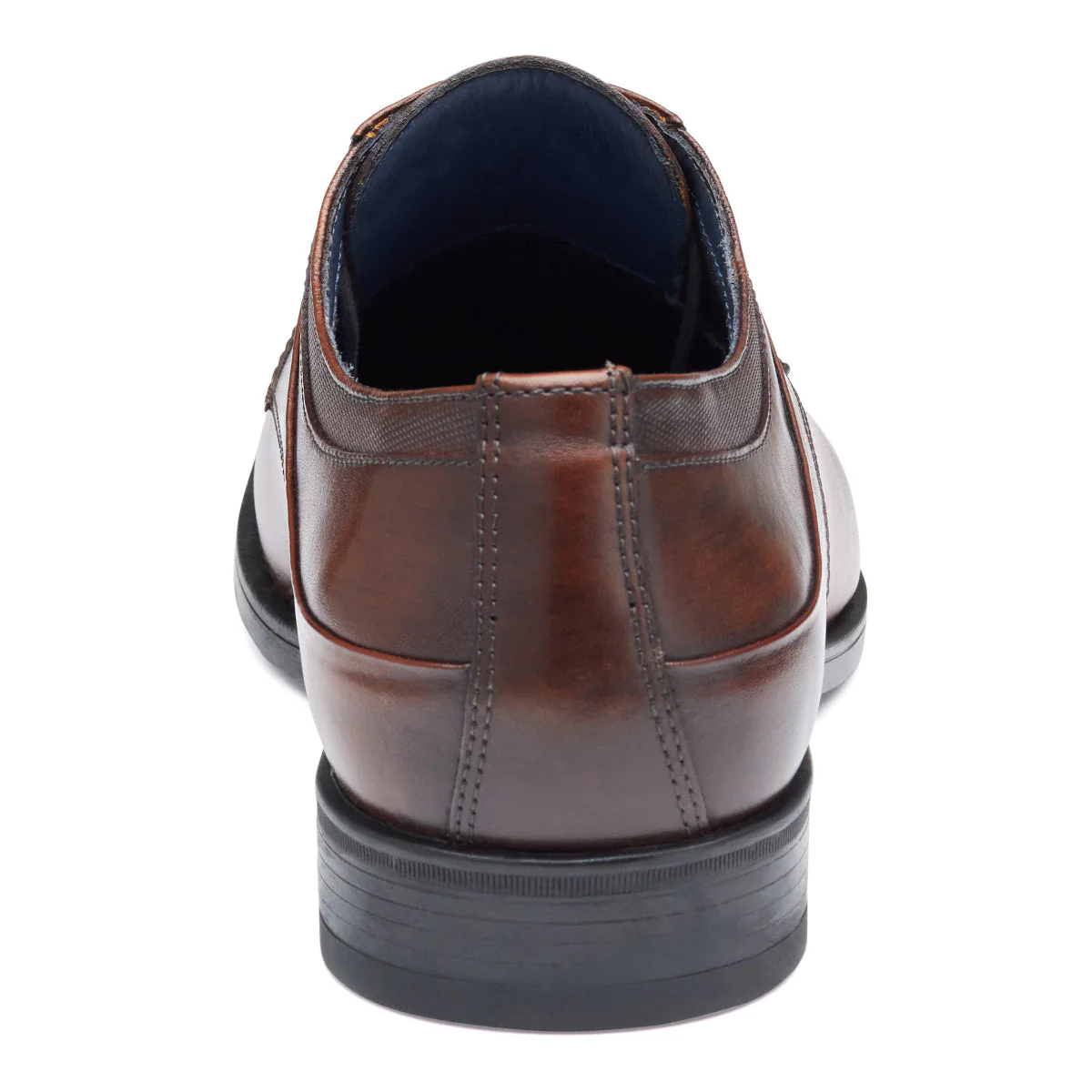 Johnston & Murphy Gibbons Plain Toe Men's Dress Shoe in Mahogany - Image 3