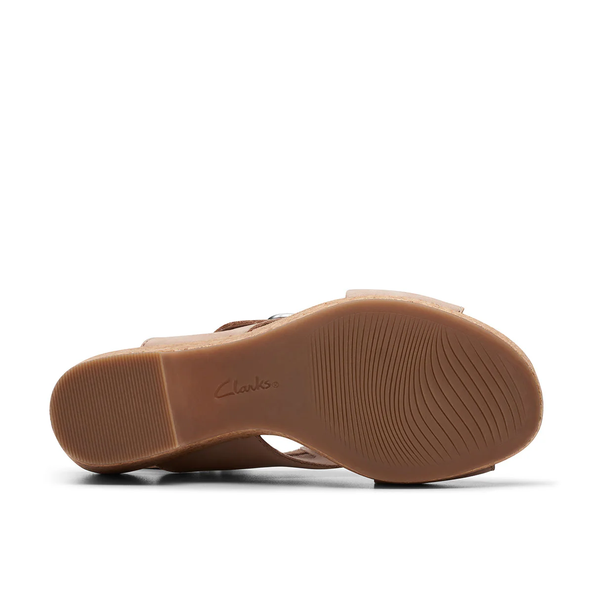 Clarks Giselle Dove Women's Wedge Sandals in Sand Nubuck - Image 4