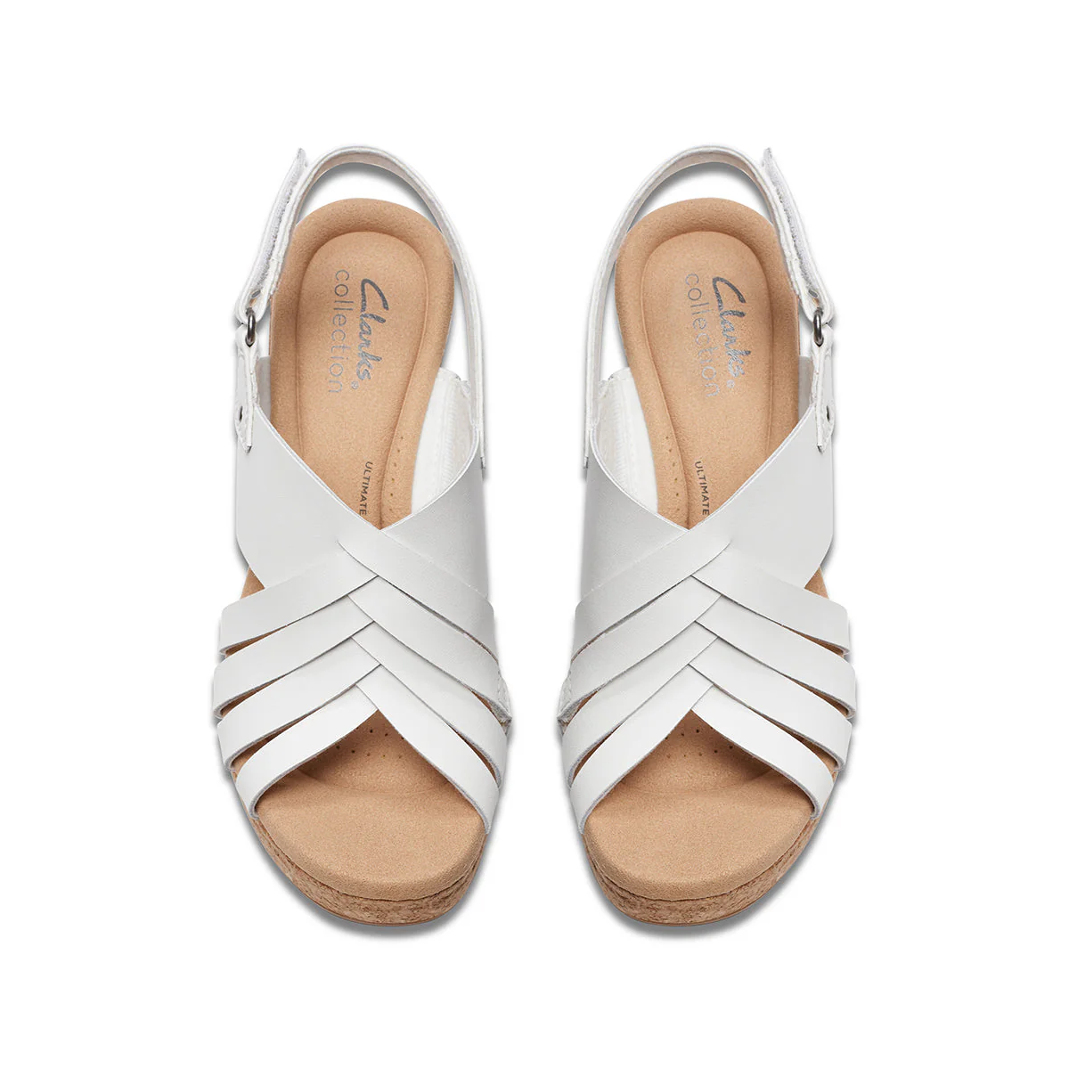Clarks Giselle Ivy Women's Wedge Sandals in White - Image 6