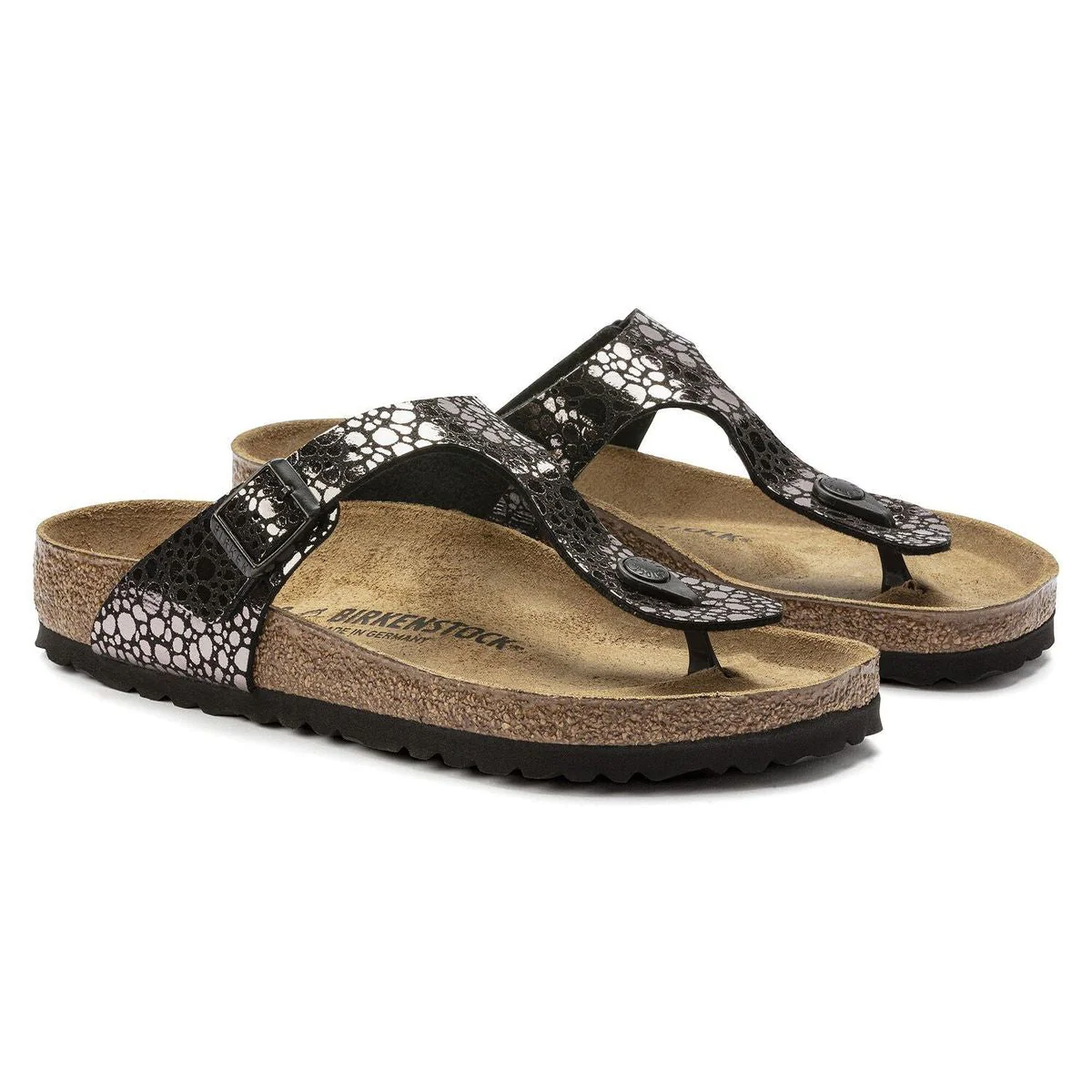 Birkenstock Gizeh Birko-Flor – Metallic Black - Image 2