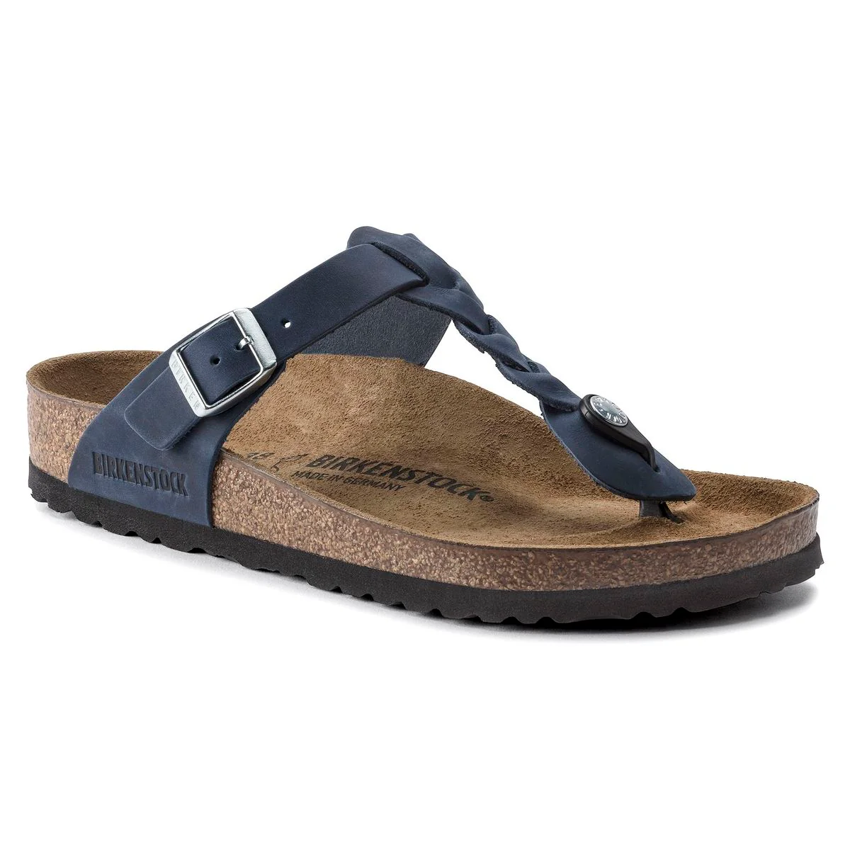 Birkenstock Gizeh Braided Oiled Leather – Navy