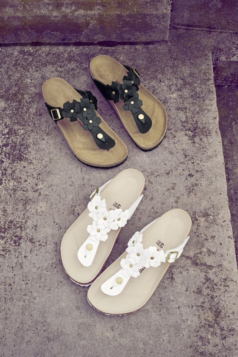 Birkenstock Gizeh Flower Leather – Black - Image 5