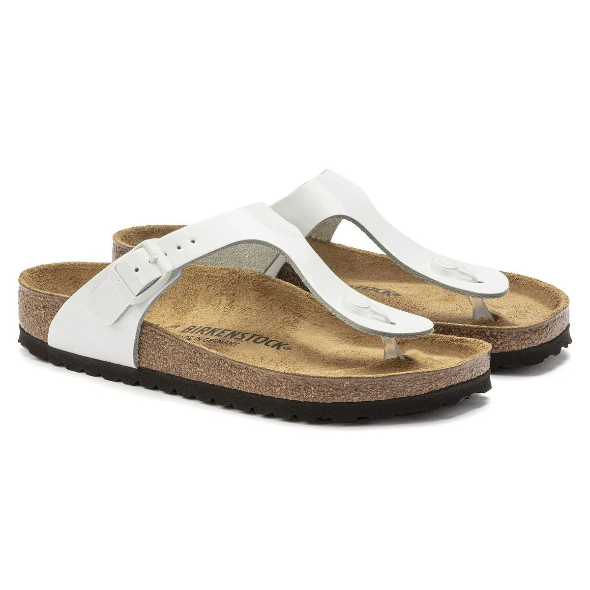 Birkenstock Gizeh Leather – White Patent - Image 3