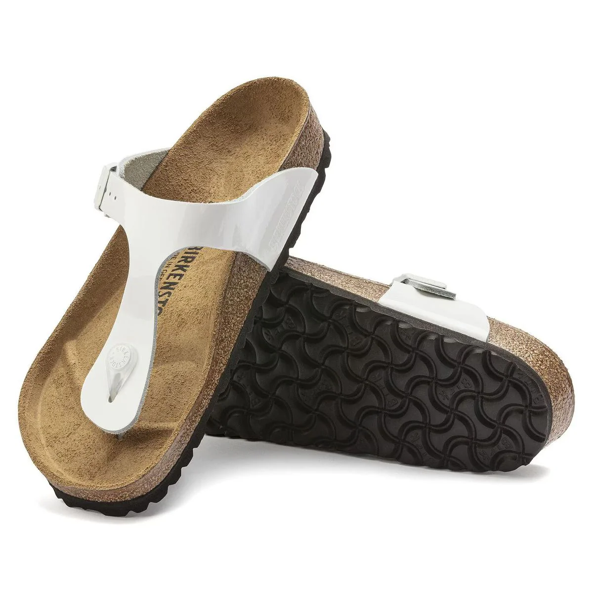 Birkenstock Gizeh Leather – White Patent - Image 5