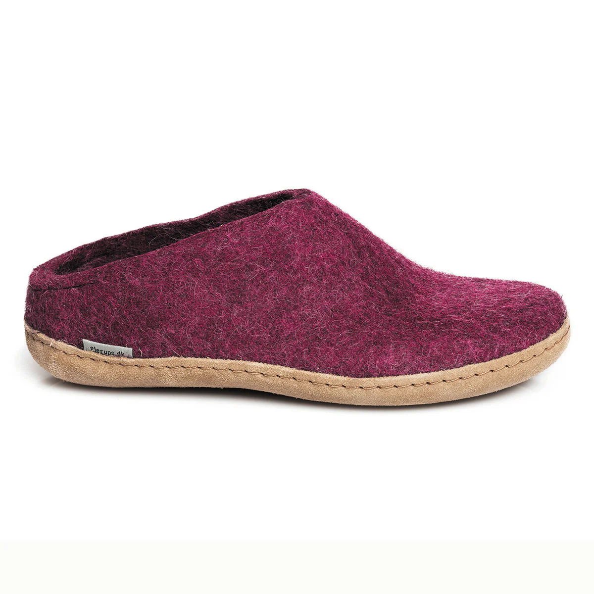 Glerups Slip On Leather Sole in Cranberry - Image 2