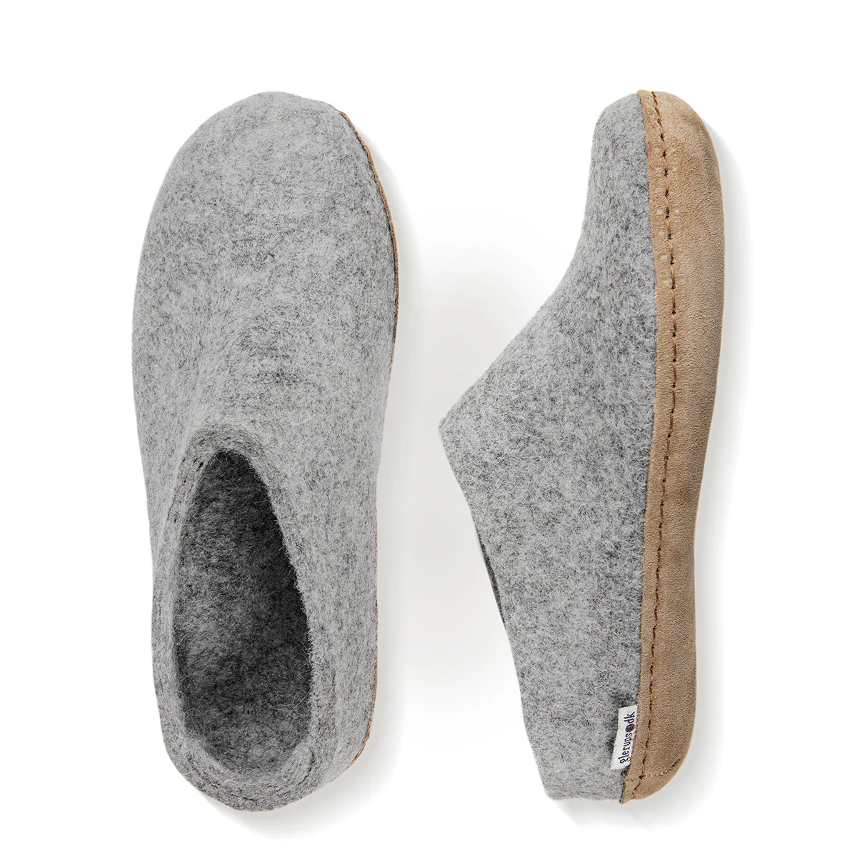 Glerups Slip On Leather Sole in Grey - Image 3