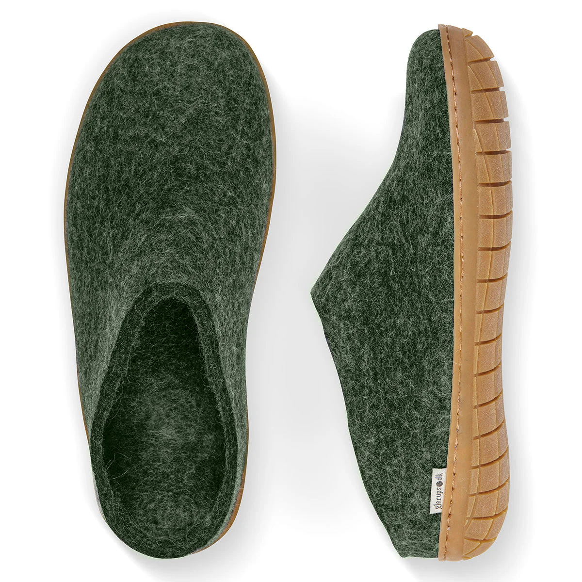 Glerups Slip On Rubber Sole in Forest Green - Image 3