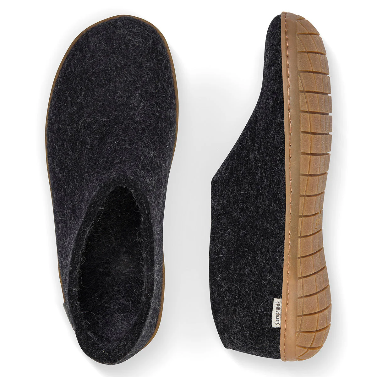 Glerups Slipper Shoe Rubber Sole in Black - Image 3