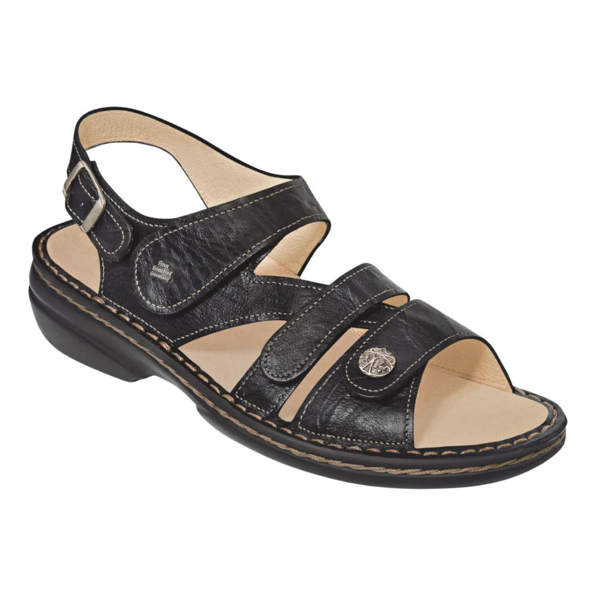 Gomera Fully Adjustable Women's Sandal with Removable Footbed in Black