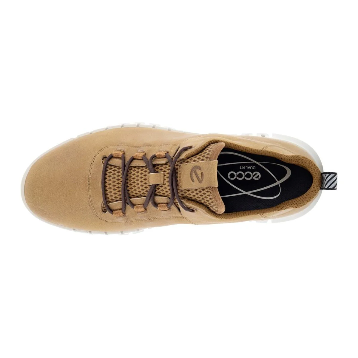 Ecco Gruuv Leather Sneakers In Camel - Image 4