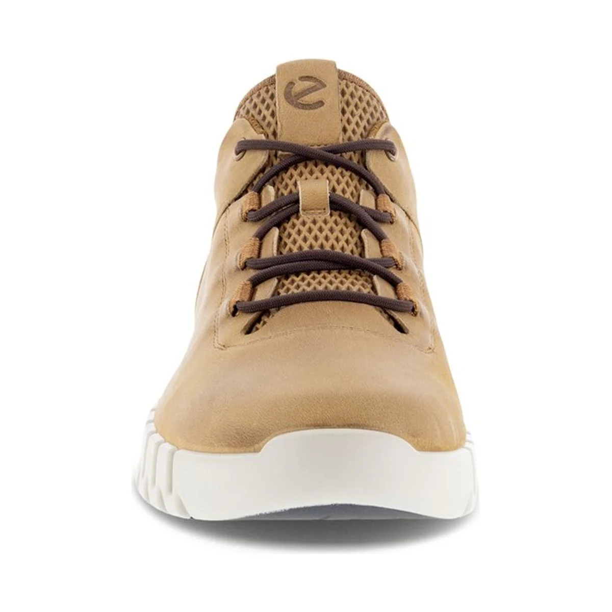 Ecco Gruuv Leather Sneakers In Camel - Image 5