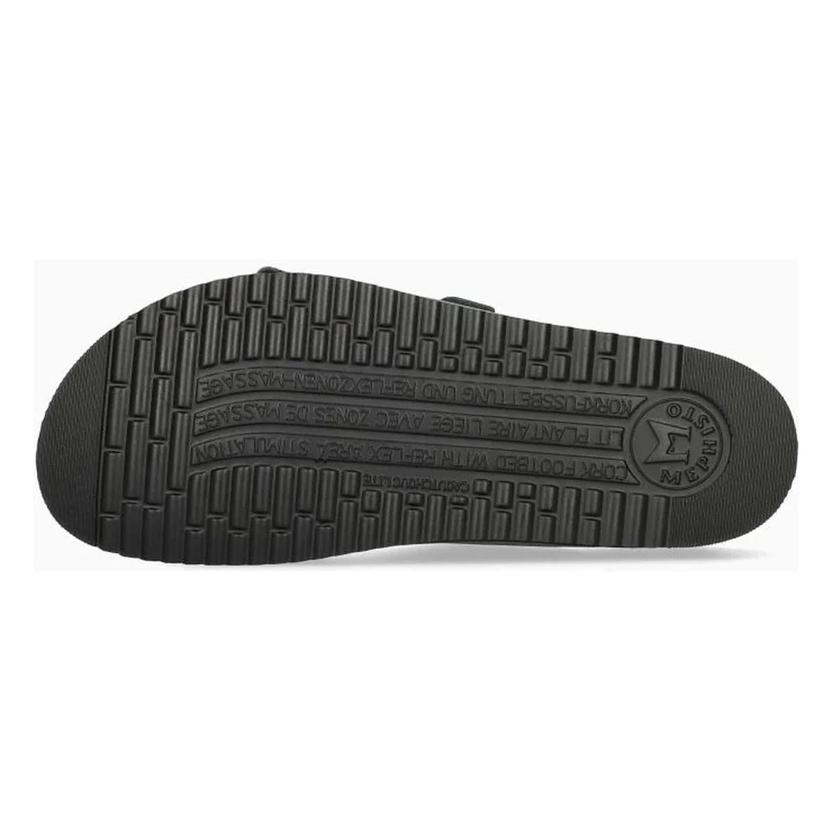 Mephisto Harmony Women's Sandals in Black Waxy Leather - Image 4