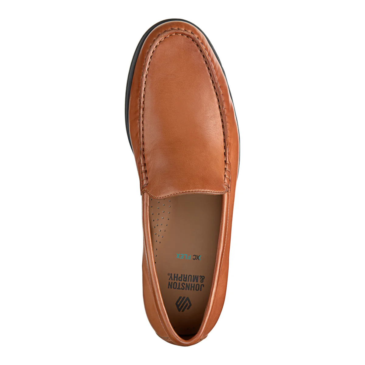 Johnston & Murphy Harrison Men's Mocassin Dress Slip-on in Cognac - Image 3