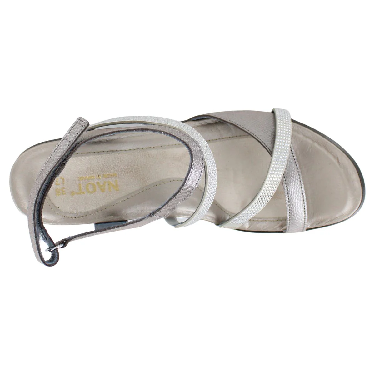 Naot Innovate Backstrap Heeled Sandal in Silver - Image 6