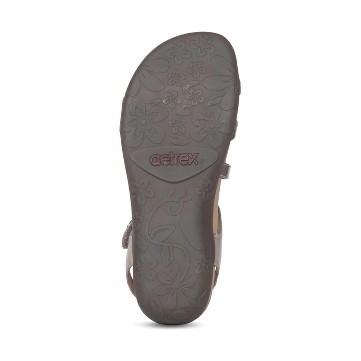 Aetrex Jess Women's Adjustable Quarter Strap Sandal in Smoke - Image 2