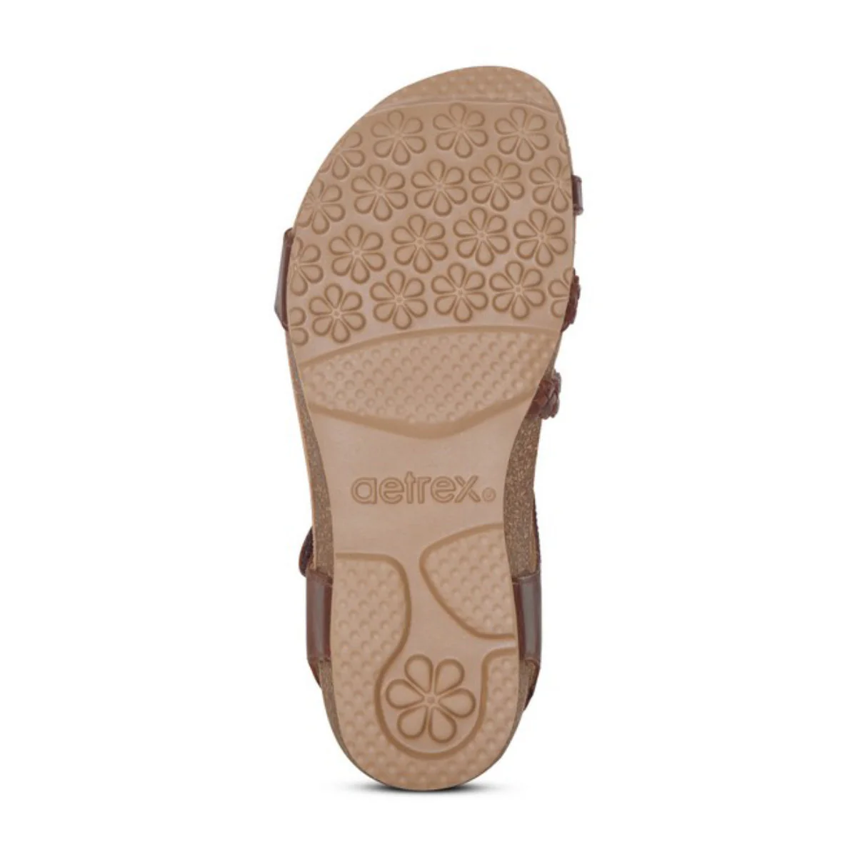Aetrex Jillian Braided Quarter Strap Sandal – Women's (Brown) - Image 2