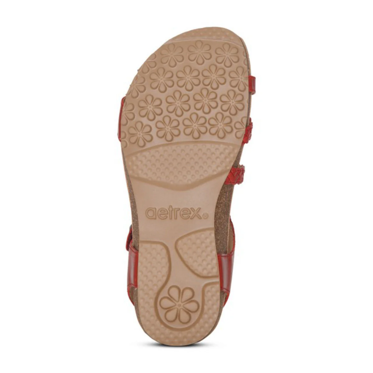 Aetrex Jillian Braided Quarter Strap Sandal – Women's (Red) - Image 2