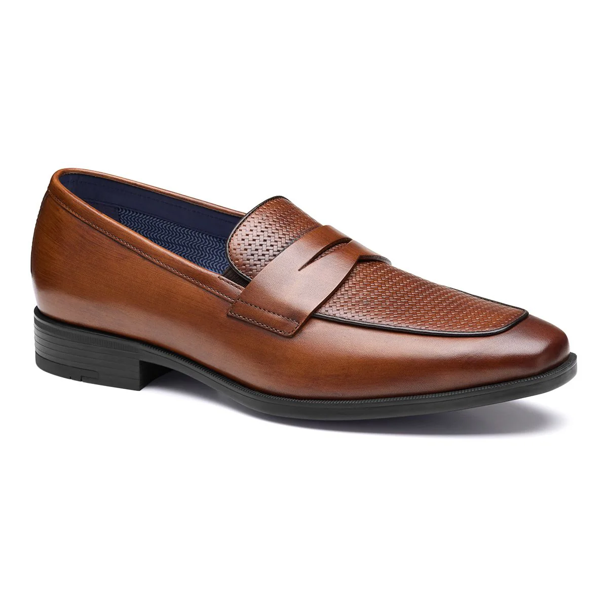 Johnston & Murphy Gibbons Penny Men's Dress Slip On in Mahogany