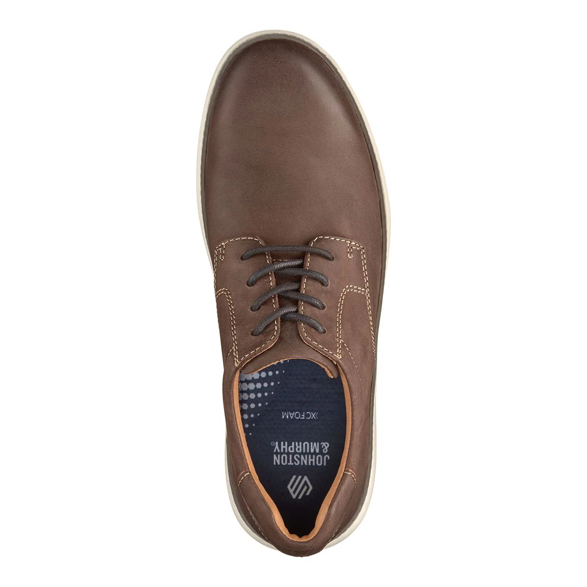 Johnston & Murphy McGuffey 2 Plain Toe Men's Casual Dress Shoe in Brown - Image 7