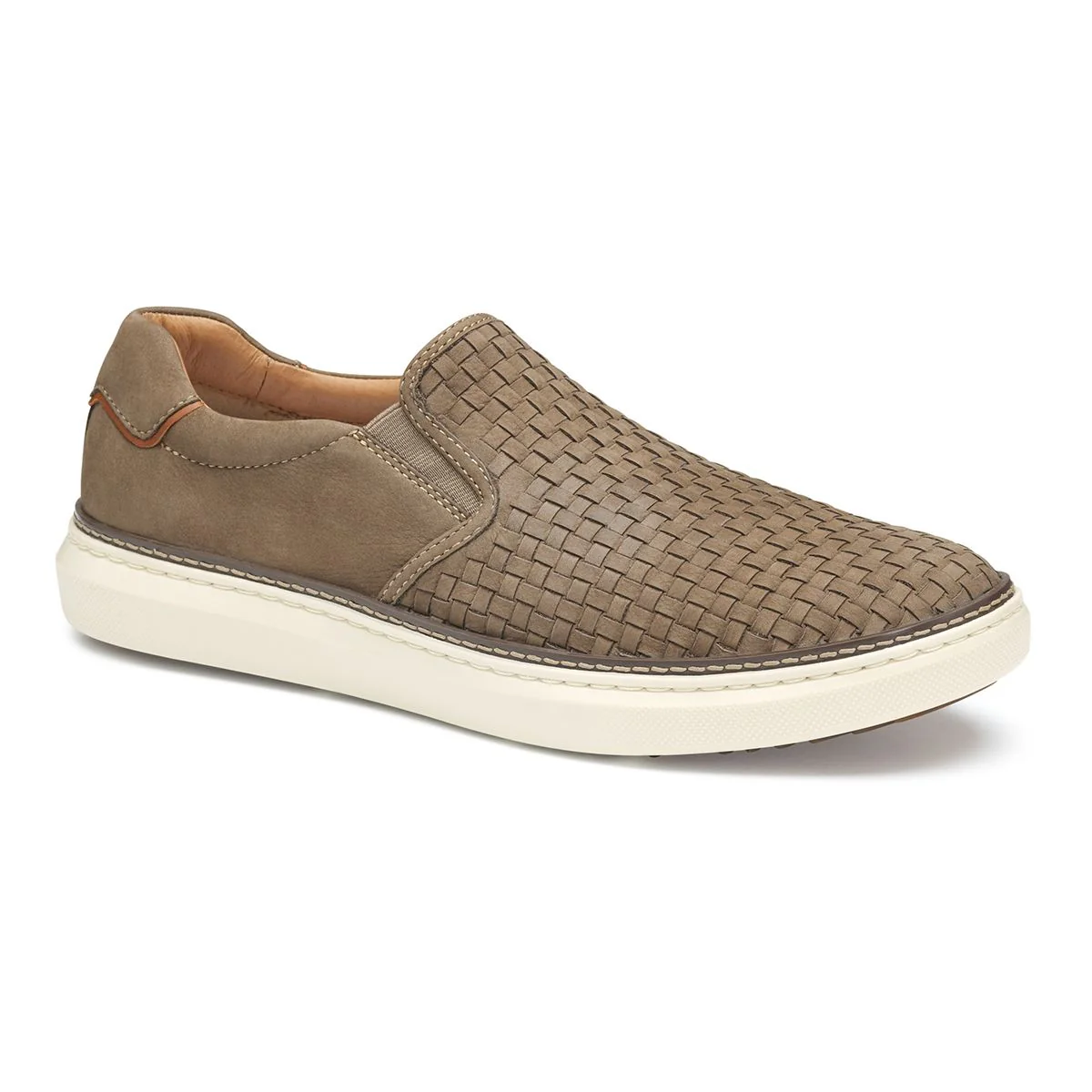 Johnston & Murphy McGuffey 2 Woven Men's Slip-On in Taupe