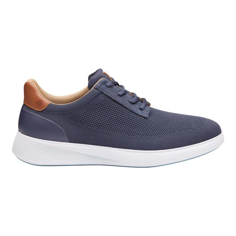 Johnston & Murphy Men's Ackerson Knit Plain Toe Lace-Up Sneaker in Navy - Image 2