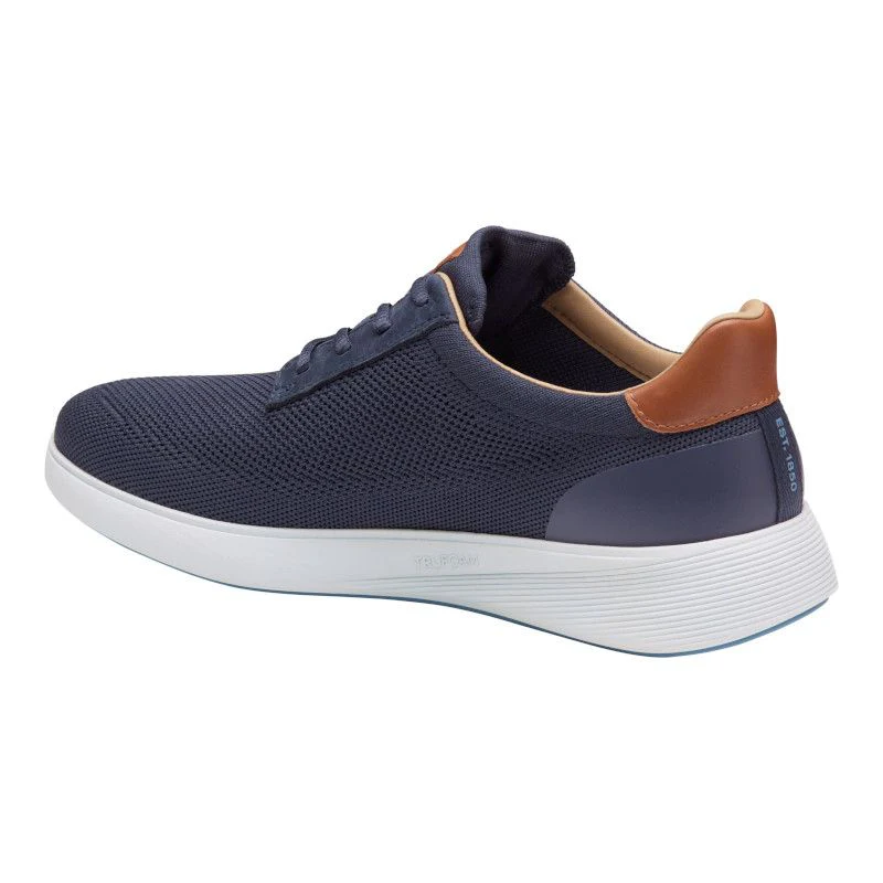 Johnston & Murphy Men's Ackerson Knit Plain Toe Lace-Up Sneaker in Navy - Image 4