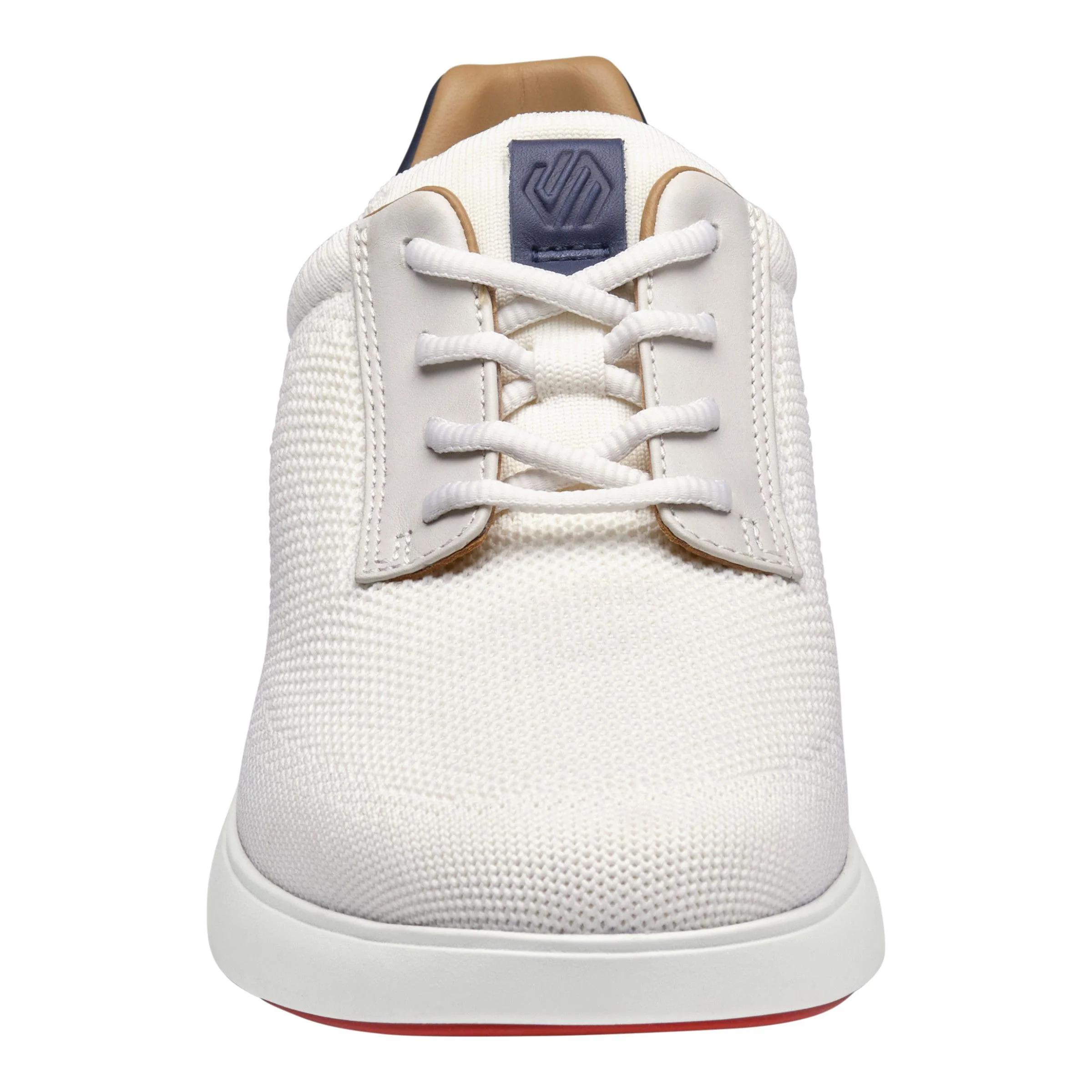 Johnston & Murphy Men's Ackerson Knit Plain Toe Lace-Up Sneaker in White - Image 6