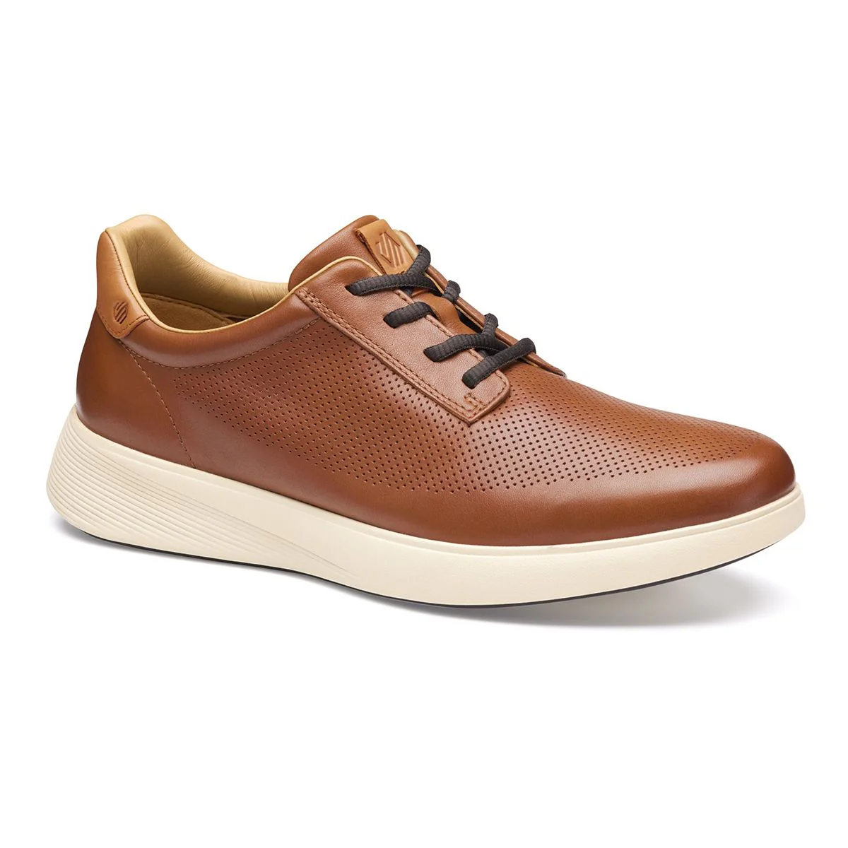 Johnston & Murphy Men's Ackerson Perfed Plain Toe Lace-Up Sneaker in Tan