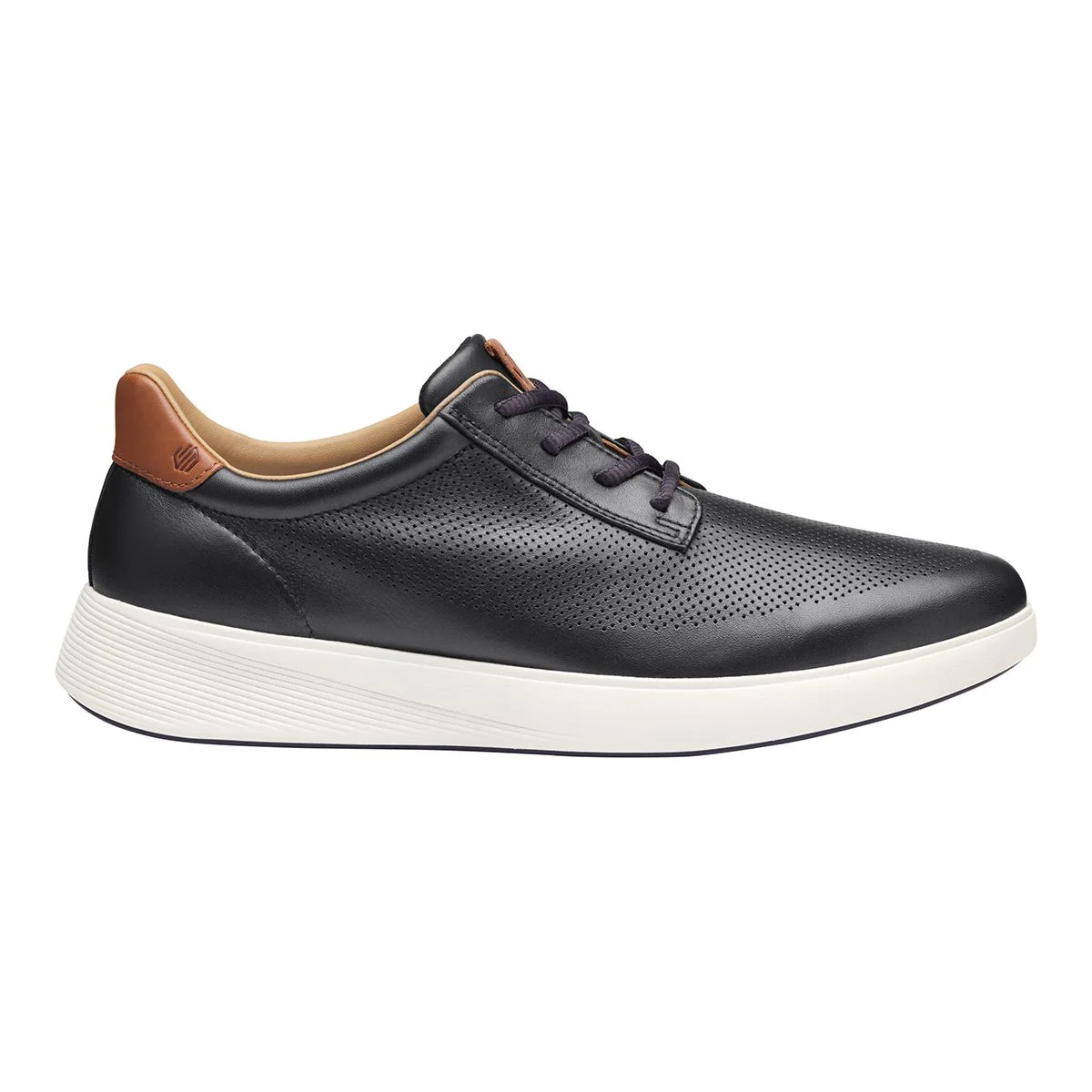 Johnston & Murphy Men's Ackerson Perfed Plain Toe Lace-Up Sneaker in Black - Image 2