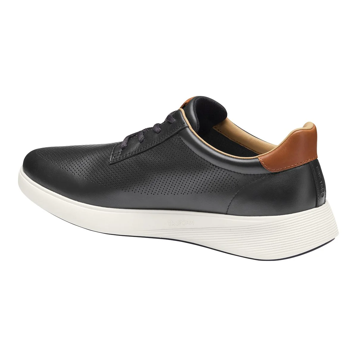 Johnston & Murphy Men's Ackerson Perfed Plain Toe Lace-Up Sneaker in Black - Image 3