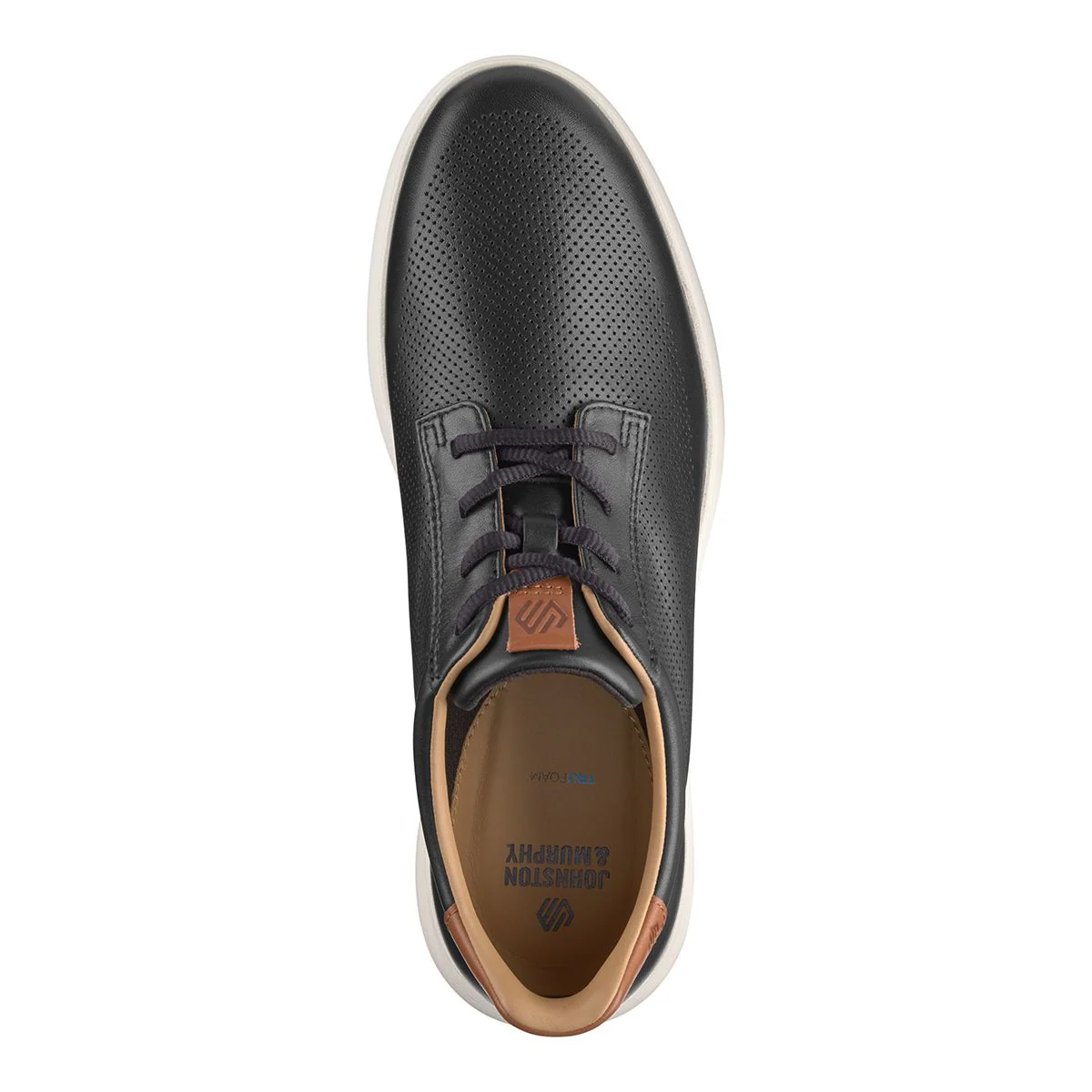 Johnston & Murphy Men's Ackerson Perfed Plain Toe Lace-Up Sneaker in Black - Image 6