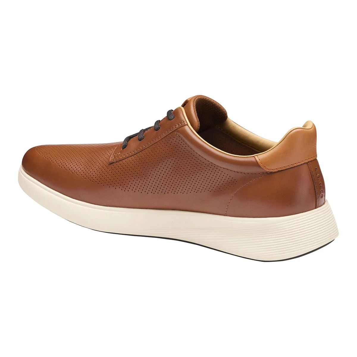 Johnston & Murphy Men's Ackerson Perfed Plain Toe Lace-Up Sneaker in Tan - Image 3