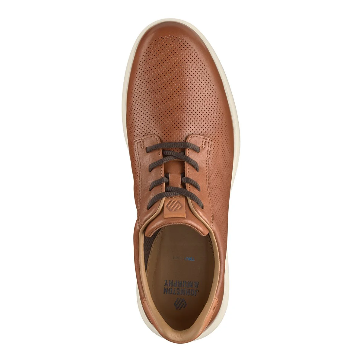 Johnston & Murphy Men's Ackerson Perfed Plain Toe Lace-Up Sneaker in Tan - Image 7