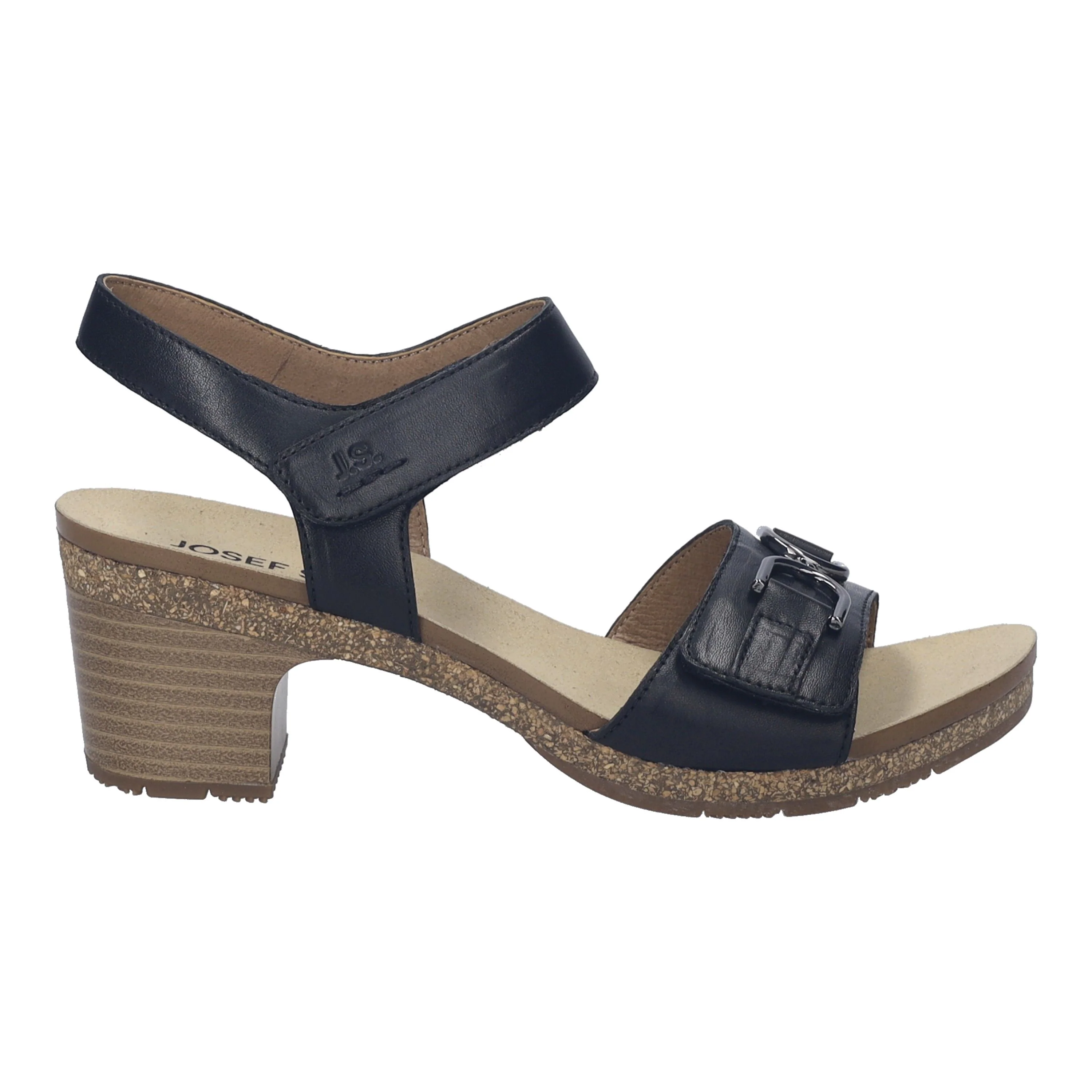 Josef Seibel Grace 05 Heeled Women's Adjustable Sandal in Black - Image 2