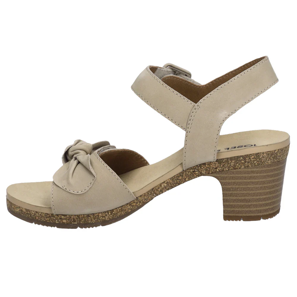 Josef Seibel Grace 11 Heeled Women's Sandal in Beige - Image 3